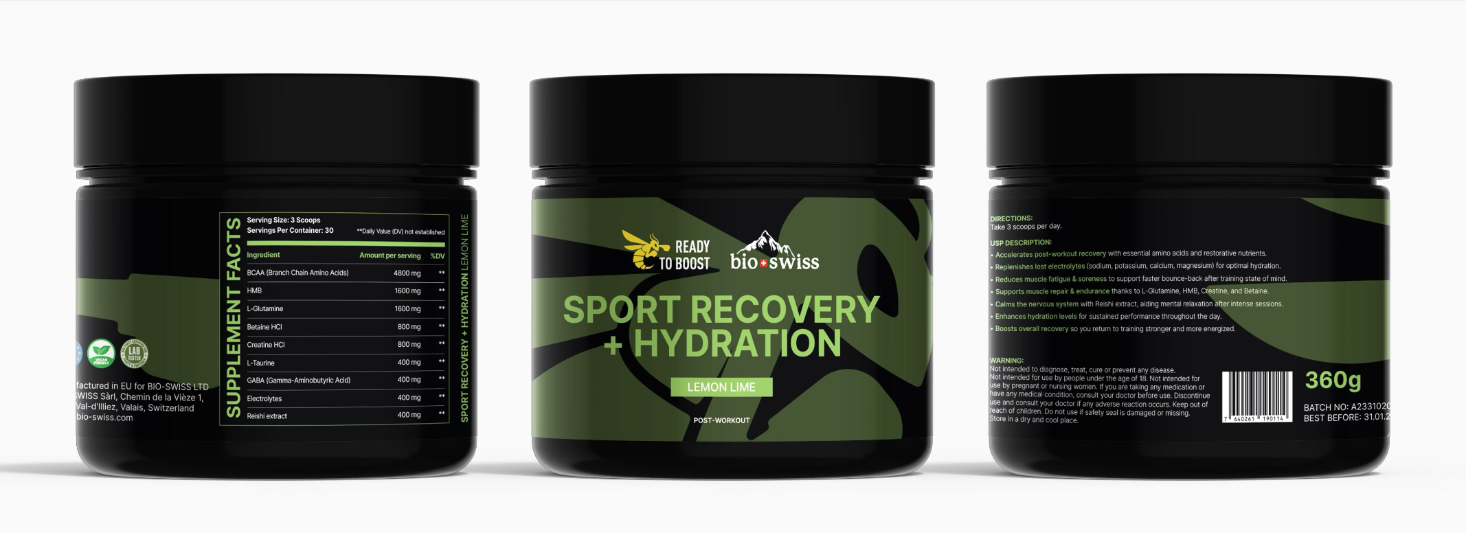 POST-WORKOUT: SPORT RECOVERY + HYDRATION - Lemon Lime flavour